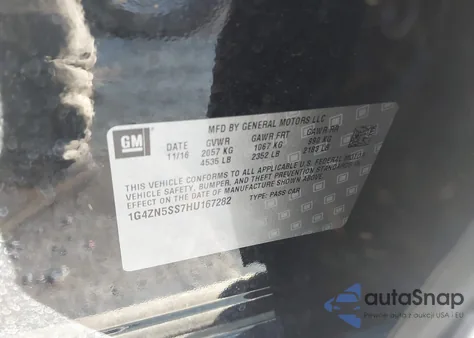 2017 Buick Lacrosse Preferred из США, поврежденный, VIN 1G4ZN5SS7HU167282